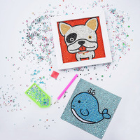 Kits de peinture de diamant 5D pour enfants, nouvelle collection complète, perceuse, dessin animé tigre cristal, broderie, décoration de maison, bricolage