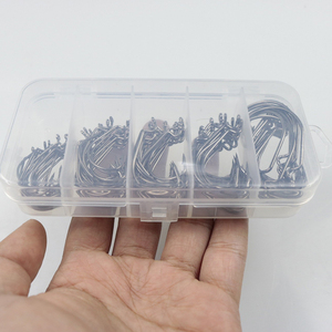 Hameçon de pêche à décalage latéral 50/100 pièces 2 #   1 #   1/0 #   2/0 #   3/0 #   Hameçons de pêche à la <span class=keywords><strong>carpe</strong></span>, accessoires, hameçons de pêche avec boîte, eau douce - Product Image 5