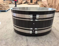 Baignoire ovale en cèdre rouge et acier inoxydable 304, pour usage intérieur et extérieur, bain froid pour la récupération sportive et la relaxation, directement de l'usine