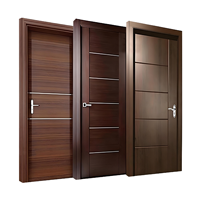 Porte en bois d'ingénierie insonorisée, anti-poussière et anti-humidité pour chambre, bureau, villa avec garantie de 3 ans