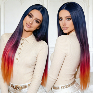 Extensions de cheveux synthétiques Kanekalon Futura LF haute température, différentes couleurs, lisses et soyeuses, sans nœuds, double trame, fabriquées à la machine - Product Image 3