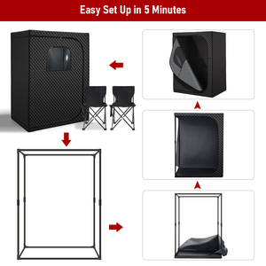 Новая портативная паровая палатка для дома, на 1-2 человека, 4 сезона, большая складная сауна-спа для домашнего использования - Product Image 5