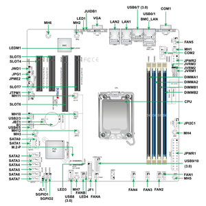 Carte mère de serveur Micro-ATX MBD-X13SCL-F avec socket unique LGA-1700 (SocketV0) Intel C262, prise en charge DDR5, nouvelle livraison rapide, bon prix - Product Image 2