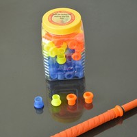 Anneau d'étanchéité en silicone pour canne à pêche, collier de fixation en caoutchouc, embout de protection double usage pour canne à pêche, 3 couleurs, vente en gros