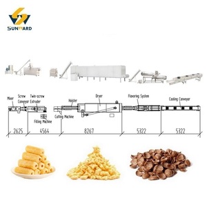 Machine automatique de fabrication de chips de maïs, usine de production de riz soufflé, mélangeur, extrudeuse, <span class=keywords><strong>four</strong></span> et emballageur - Product Image 1