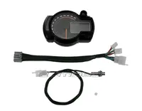 Hitam Motor Meter Universal Tachometer Adjustable LCD Speedometer Odometer Mlectronic Meter Moto Dirt Bike Zjmoto