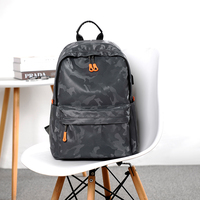Tas Ransel Kasual Kamuflase untuk Pria & Pelajar, Tas Perjalanan Tahan Air, Tas Laptop Sederhana dan Bergaya
