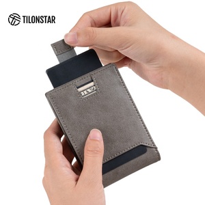 TILONSTAR TVW102 Men's Vertical Pocket Slim <b>Wallet</b> Minimalist Business <b>RFID</b> <b>Blocking</b> Leather ID Card Holders - Product Image 4