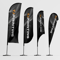 Drapeau publicitaire personnalisé en gros à prix imbattable pour événements, expositions, événements en plein air, drapeau de plage, drapeau en forme de larme, salon professionnel