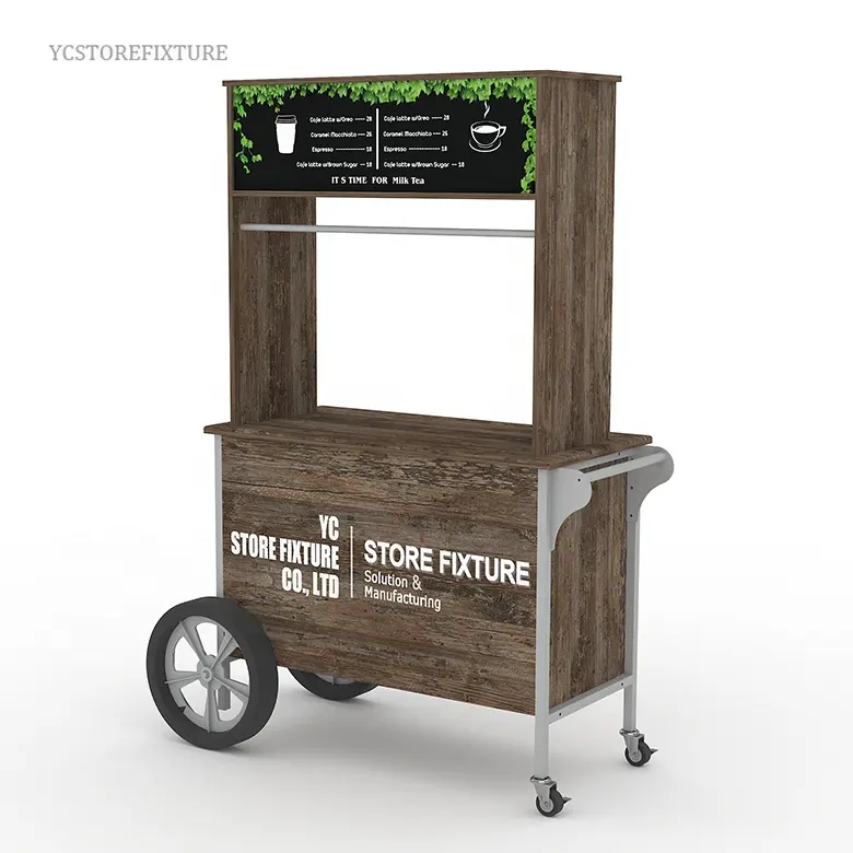 Новейший дизайн, деревянный продовольственный велосипед, кофейная торговая тележка для продажи