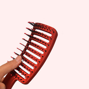 Massage du cuir chevelu de haute qualité grand peigne incurvé Flexible antistatique <span class=keywords><strong>labyrinthe</strong></span> démêler brosse à cheveux ventilée pour les <span class=keywords><strong>femmes</strong></span> - Product Image 4