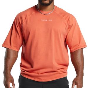 T-shirt pour homme en coton pur, vente en gros OEM, été, populaire, ample, décontracté, sport, grande taille - Product Image 1
