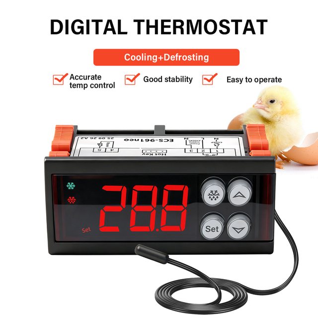 Microcomputer  IP65 Digital Temperature Controller Precise 0.1°C Thermostat Suitable for Household and Commercial Refrigeration