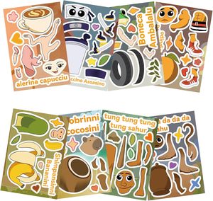 Teddy Tùy Chỉnh 10Pcs Gói Holographic Nụ Hôn Cắt Dán Bpa Miễn Phí Tự Dính A4 A5 Vinyl Long Lanh Deco Cho Trẻ Em Phần Thưởng Dán - Product Image 5