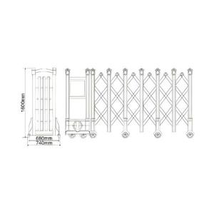 Cancello Automatico Retrattile Intelligente con Telecomando per Scuole Zhanjiang JZ512S in Lega di Alluminio Elettrico con Garanzia di 1 Anno e Dimensioni Personalizzabili - Product Image 2