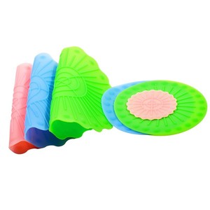 Silicone Heat Insulating Placemat Round Sunflower Pattern Non Slip Anti Scalding Table <b>Mat</b> High Temperature Resistant - Product Image 1