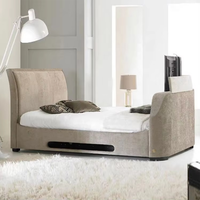 Heiß Begehrtes Klassisches Schnitzerei-Modernes Bett mit TV für Großhändler – Intelligentes TV-Bett mit Verstellbarem TV