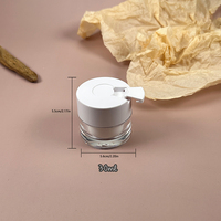 Pot à pompe sans air 15/30/50g, flacon de crème en acrylique rechargeable, flacon sous vide, pot de crème vide, flacon de lotion rechargeable avec cuillère