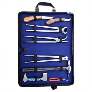 8Pcs Farrier <b>Tools</b> Kit | Professional Horse Hoof <b>Trimming</b> & Shoeing Veterinary Instruments - Product Image 1
