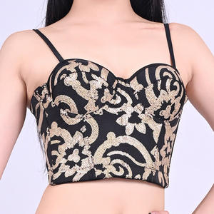 À la mode Sexy Brillant Sequin Broderie Jarretelles Hot Dance Show Performance Porter pour Discothèque Chanteur Bar Act Tops - Product Image 3