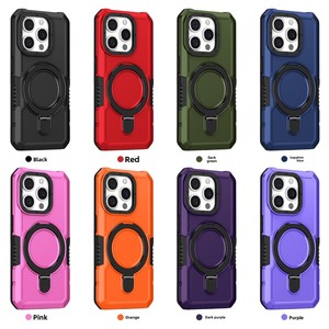 เคสกันกระแทกพร้อมขาตั้งวงแหวนสำหรับ <span class=keywords><strong>iPhone</strong></span> 16 <span class=keywords><strong>Pro</strong></span> 15 14 13 <span class=keywords><strong>12</strong></span> 11 - Product Image 1