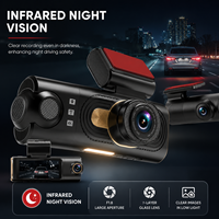Caméra de tableau de bord 4K à 3 canaux avec Wi-Fi et GPS, enregistreur de voiture avec surveillance de stationnement 24h/24, boîte noire automobile, vente chaude