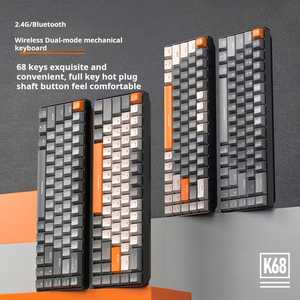 X517 K68 <b>Blue</b>-<b>tooth</b> Wireless Dual-mode Mechanical <b>Keyboard</b> Led Usb Desktop Usb 2.0 Abs 1 - 3 Days Support Waterproof 68 - Product Image 3