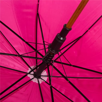 Parapluies droits en bois modernes à logo personnalisé, coupe-vent, avec tissu en polyester, ouverture automatique et semi-automatique – Ventes flash