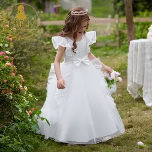 FSMKTZ yeni stil prenses gelin düğün elbisesi yaz doğum günü partisi pullu elbise tül etek çiçek ck tasarım
