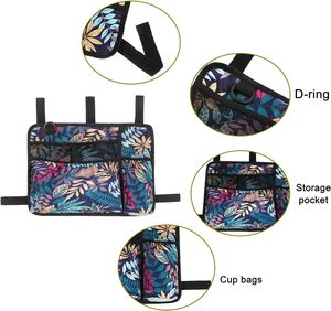 Folding Walker Bag With Cup Holder Black <b>Rollator</b> Bag for Seniors Drive Walker Storage Basket - Product Image 4