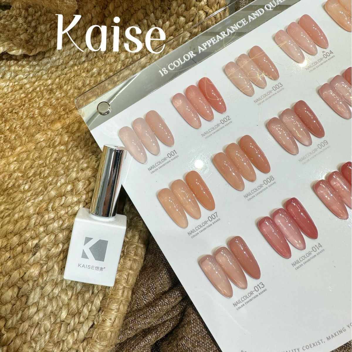 KAISE Nail Gel Set - 18 Colors, Non-Toxic, Long Lasting