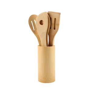 Espátula de bambú Natural para cocina, utensilios de cocina, <span class=keywords><strong>pala</strong></span> giratoria de madera para sopa, arroz, accesorios de cocina - Product Image 5
