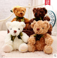 Ours en peluche trompette en velours rose fait main de 20 cm, cadeau de Noël tendance