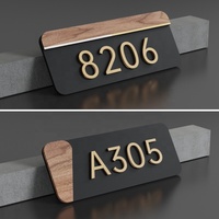 Plaque de numéro de porte en plexiglas personnalisable sans perçage pour entrées d'appartements, hôtels et maisons, usage intérieur, OEM