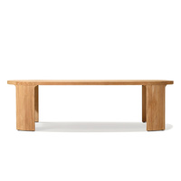 Mesa de Comedor Rectangular Nórdica, Resistente a la Intemperie, de Madera Maciza de Teca, Muebles de Jardín para Hotel, Mesa de Comedor para Exteriores