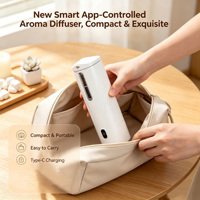 Diffuseur d'arômes intelligent portable pour la maison, contrôle par application, 120 ml, alimentation Type-C, PP anti-chute, double usage mural et de table