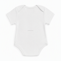 Body de Bebé al por Mayor OEM, 100% Algodón, Manga Corta, con Botones a Presión, para Recién Nacidos, Unisex, Liso