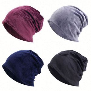 Unisex Baggy Velvet Slouch Beanie <b>Hat</b> 3D Embroidery Image Style Soft Cozy Winter Fall Gift - Product Image 6