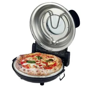 1200w muti-fuction smokeless 12inch countertop electric forni per pizza maker easy fast heat pizza oven ceramic plate