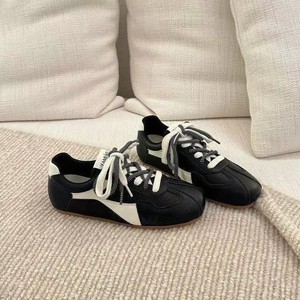 2026 New College Color <b>Block</b> Trainer Shoes Women Soft Leather Lightweight Soft Sole Casual Sports Sneakers - Product Image 2