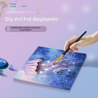Kit de Peinture 3D en Relief DIY Peint à la Main, Peinture au Propylène, Artisanat d'Été Moderne Minimaliste, Méduse Océanique, Boîte Cadeau Sans Cadre, Anniversaires