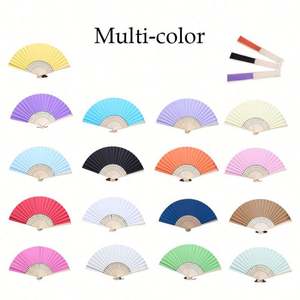 Éventails pliants en bambou personnalisés avec logo imprimé, cadeaux promotionnels en gros, éventails à main en bois pour mariage, éventails en papier blanc - Product Image 6