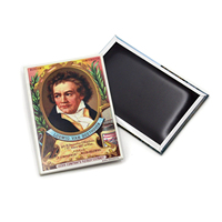Aimants de réfrigérateur en fer blanc personnalisés avec logo et motifs, support magnétique, commande en gros, pour souvenirs de musée