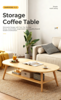 Table basse, petite table de balcon pour maisons compactes, table basse minimaliste moderne et créative