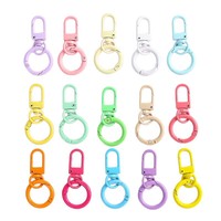 Hebilla metálica color caramelo con cierre de resorte, accesorio DIY para llavero, muñeca y colgante de equipaje