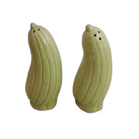 Anthropomorphische Pickel-, Gurke, Salz- und Pfeffer-Rührwaren Keramik
