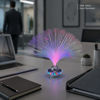Lampe de nuit en fibre optique LED en plastique pour chambre d'enfant, étanche, fonctionne avec 3 piles AAA, lampe de table décorative