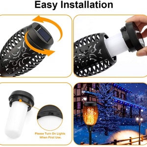 Lámpara Solar LED para Jardín, 12 LED, con Efecto de Llama Danzante, Lámpara Solar Decorativa para Paisajes - Product Image 5