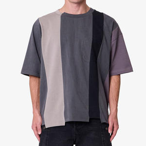 T-shirt surdimensionné personnalisé, t-shirts pour hommes, t-shirt multi-panneaux de créateur pour hommes - Product Image 1