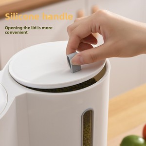 Contenedor <span class=keywords><strong>de</strong></span> Arroz con Taza Medidora, Dispensador <span class=keywords><strong>de</strong></span> Cereales con Tapas para Almacenamiento en Cocina, Despensa, Arroz, Soja, Maíz - Product Image 4